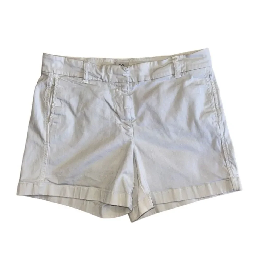J. Crew Women's Neutral Chino Cotton Shorts - Size 8